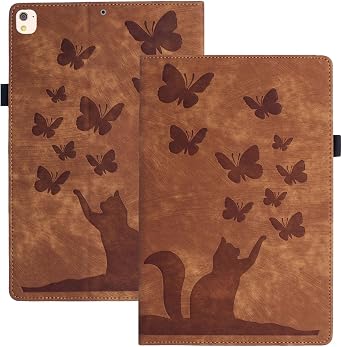 Case for iPad 6th Generation 2018 / iPad 5th Generation Case 2017 9.7 Inch PU Leather Convenient Stand Feature Shockproof Protection Flip Cover Butterfly Cat Pattern Case iPad 9.7" - Brown