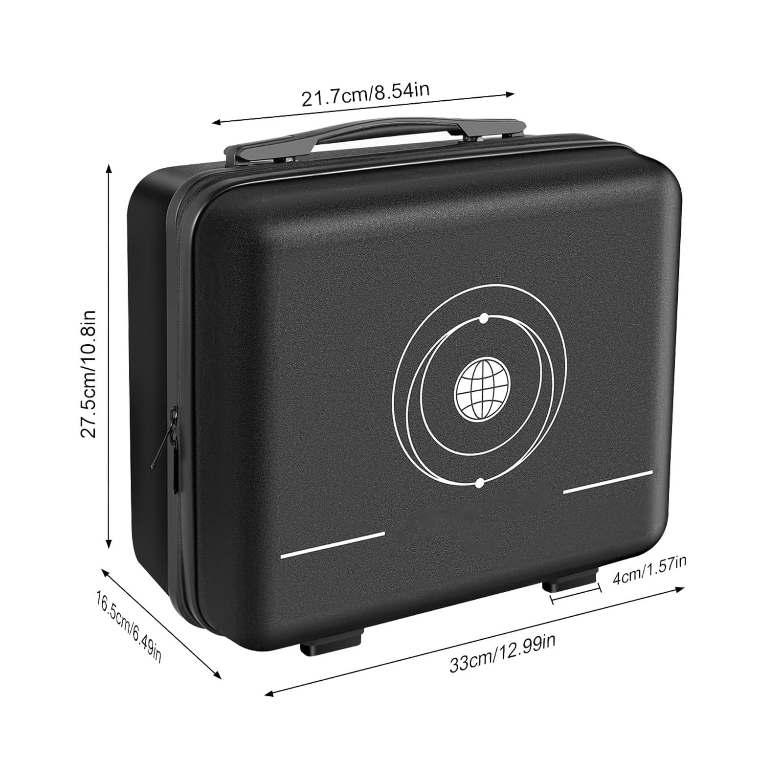 Elprico Étui de Voyage en Nylon pour Satellite Mini, Sac de Transport Rigide Antichoc avec Intérieur en Mousse pour Équipement d'Antenne Camping RV