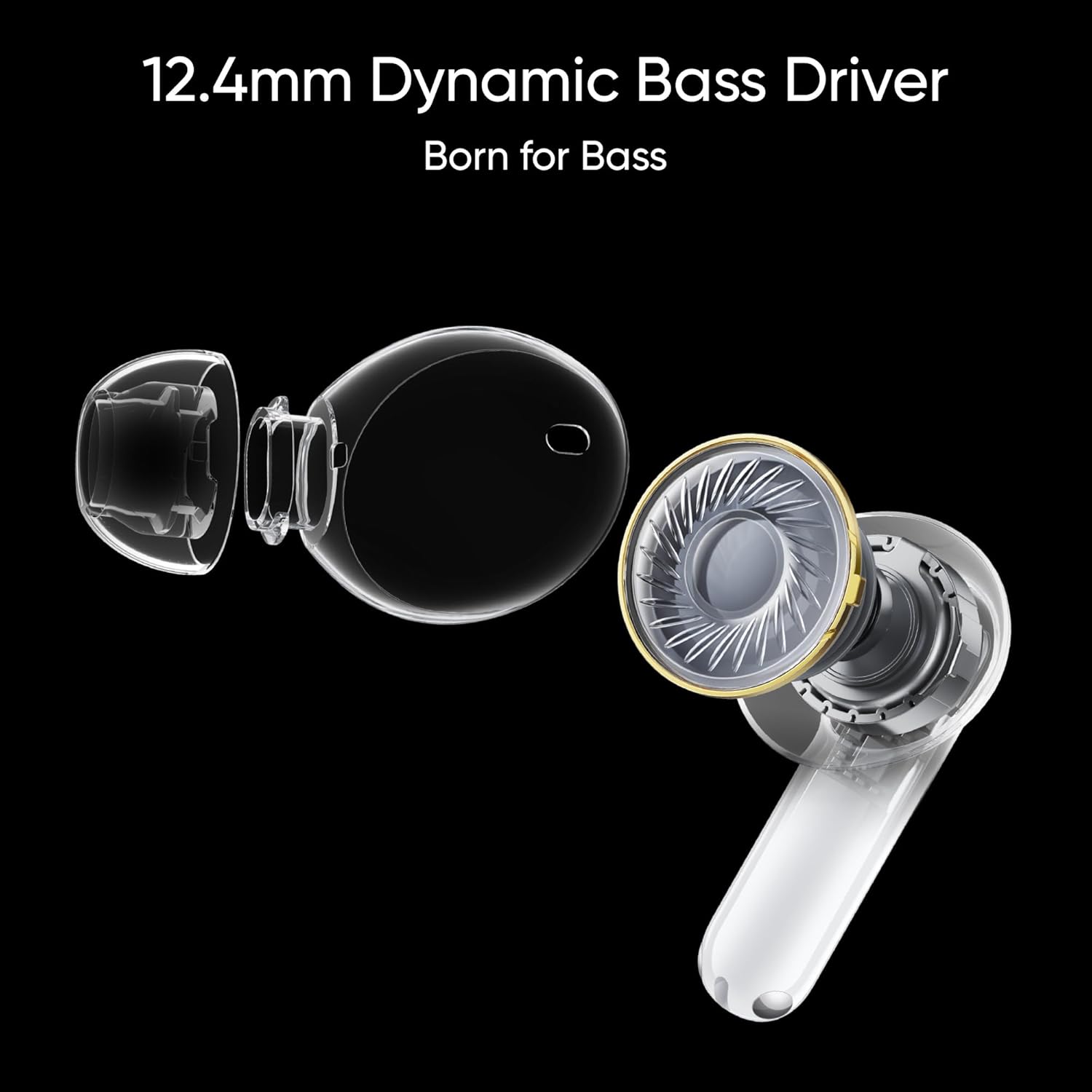 realme Earbud T300, Deep Bass, 30db ANC, Immersive Sound, Up to 40 Hour Playtime with Charging case, Bluetooth 5.3, Youth White - Image 3