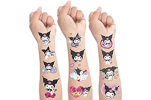 GeRRiT 8 Sheets Kuromi Party Tattoo Stickers
