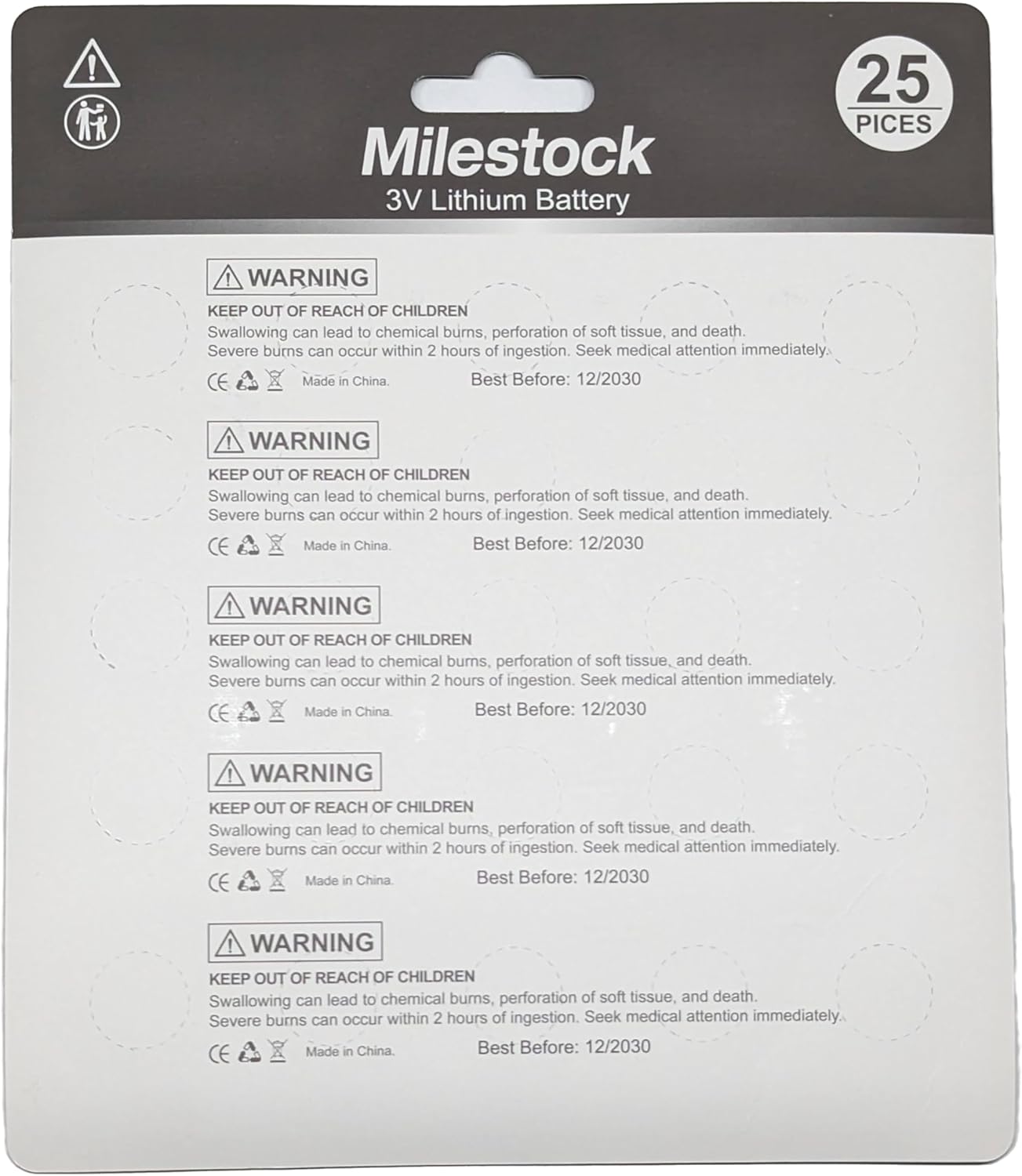 25-Pcs 3V Lithium Button Battery Assortment CR1620 CR1632 CR2025 CR2032 CR2450 for Car Key Fob, Sensors, Scales, Candles, Watch, Toy Remote and More - Image 2