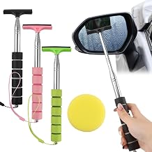 3pcs Telescopic Car Side Mirror Squeegee, Mini Retractable Window Wiper