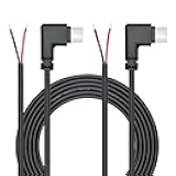 Maixbomr Right Angle USB C to 2 Pin Bare Wire Open End Wire 2M/6FT, 90 Degree USB Type C Male Plug Pigtail Power Cable 22AWG 5V/3A, for USB C Equipment Installed or Replacement Repair DIY Cable(2Pcs)