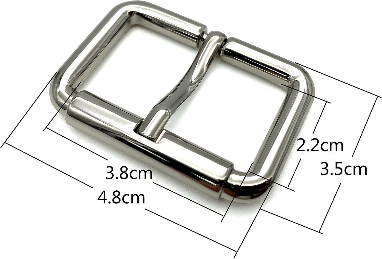 iron roller pin Belt strap Buckle ring Loops Clasp for bag purse Leather Belts Crafts Accessories 1 1/2 Inch / 38mm Nickel E3