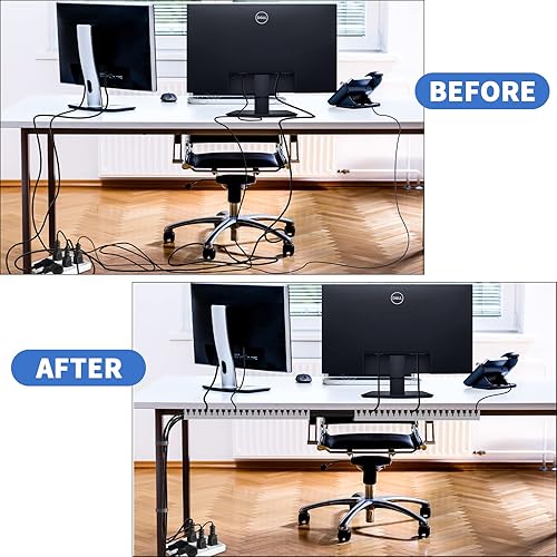 Miniatura 6 de Kit de canaleta de gestión de conductos de cables, 62.8 pulgadas (4 x 15.7) para rack de servidores, gestión de cables para ocultar red HDMI VGA,