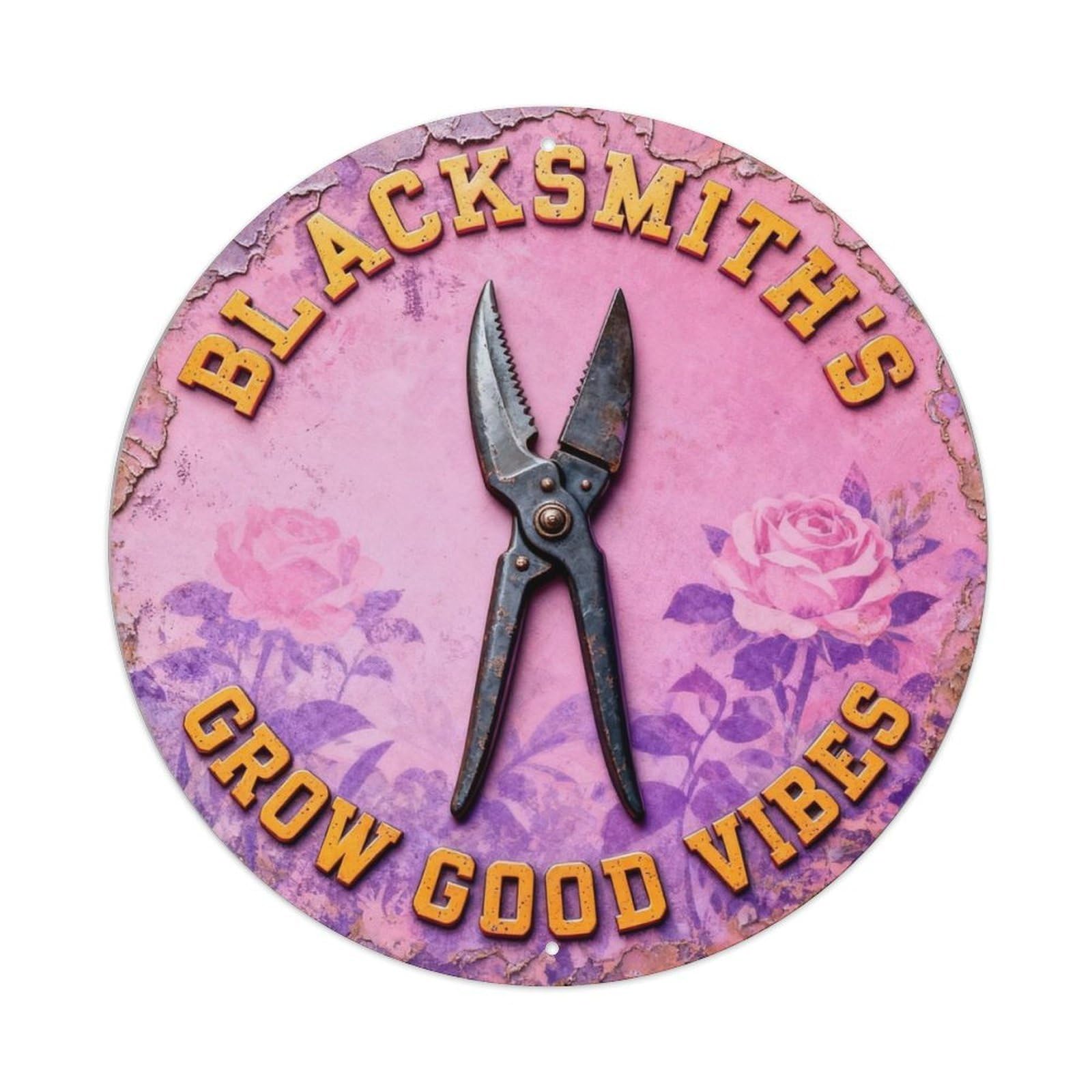 Grow Good Vibes Metal Tin Sign Plaque