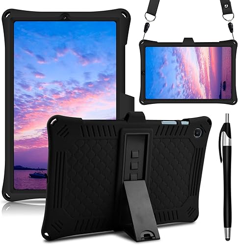 DETUOSI Funda para Samsung Galaxy Tab S6 Lite de 10.4" 202420222020 con lápiz capacitivo y correa para el hombro (modelo