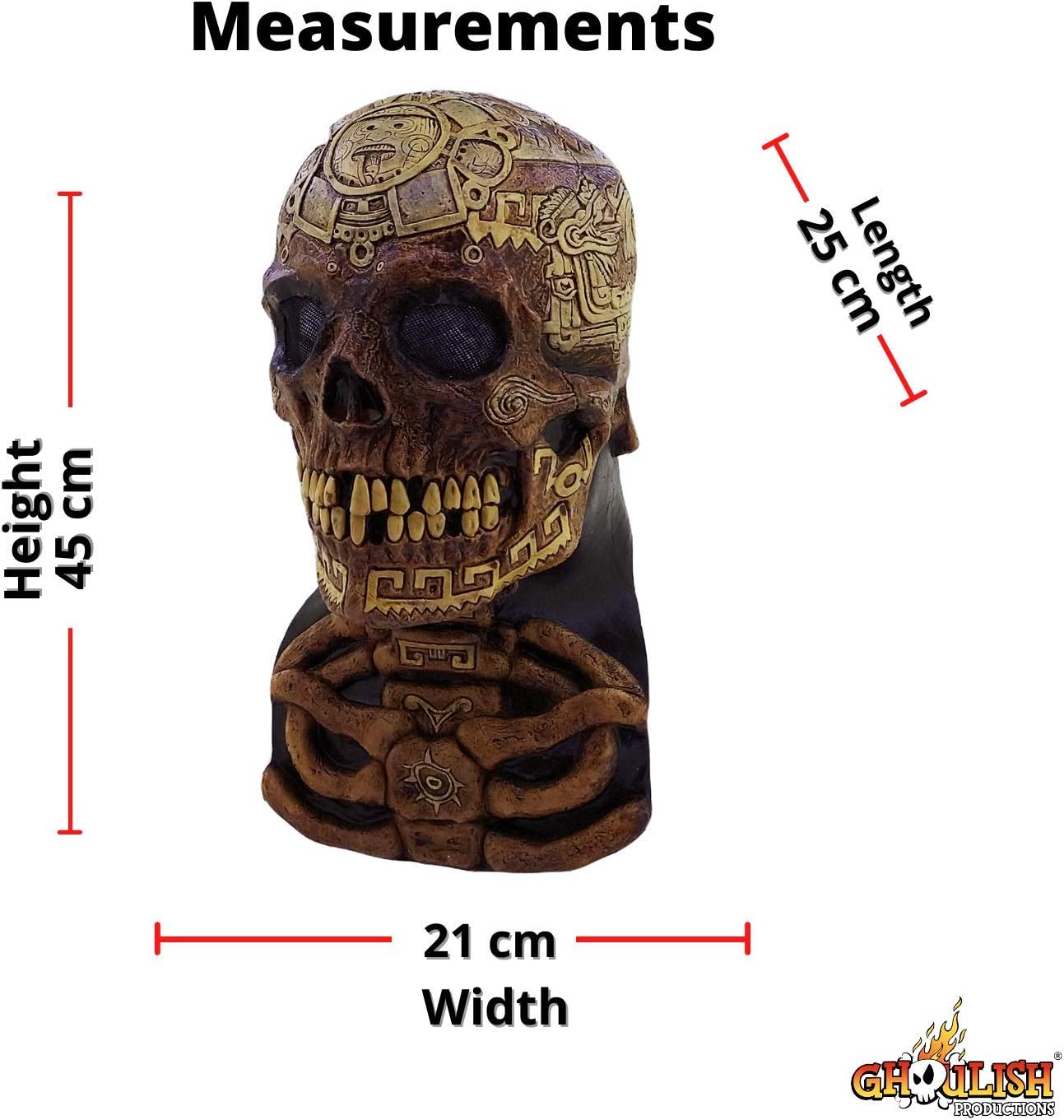 Adult Aztec Skull Halloween Mask