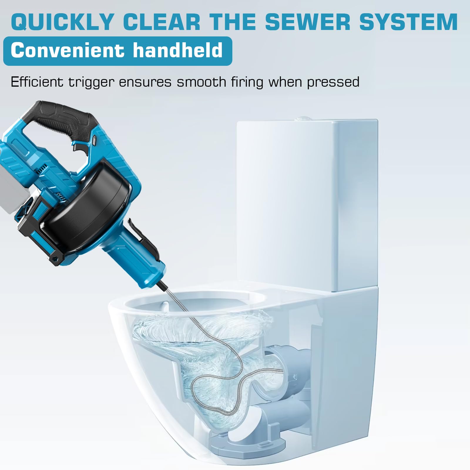 Cordless Drain Cleaner Compatible With Makita 21V Battery, 7m Pipe Cleaning Spiral Electric Pipe Cleaner With Towel And Gloves For 20-85 Mm Pipes(Without Battery - View #6