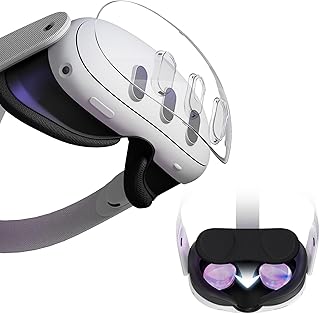 Newzerol【新登場！】1+1セット quest 3に対応する透明カバープロテクター カメラ保護 過熱防止 一体型クリアカバー 硬質PC素材 防塵レンズカバー quest 3アクセサリー