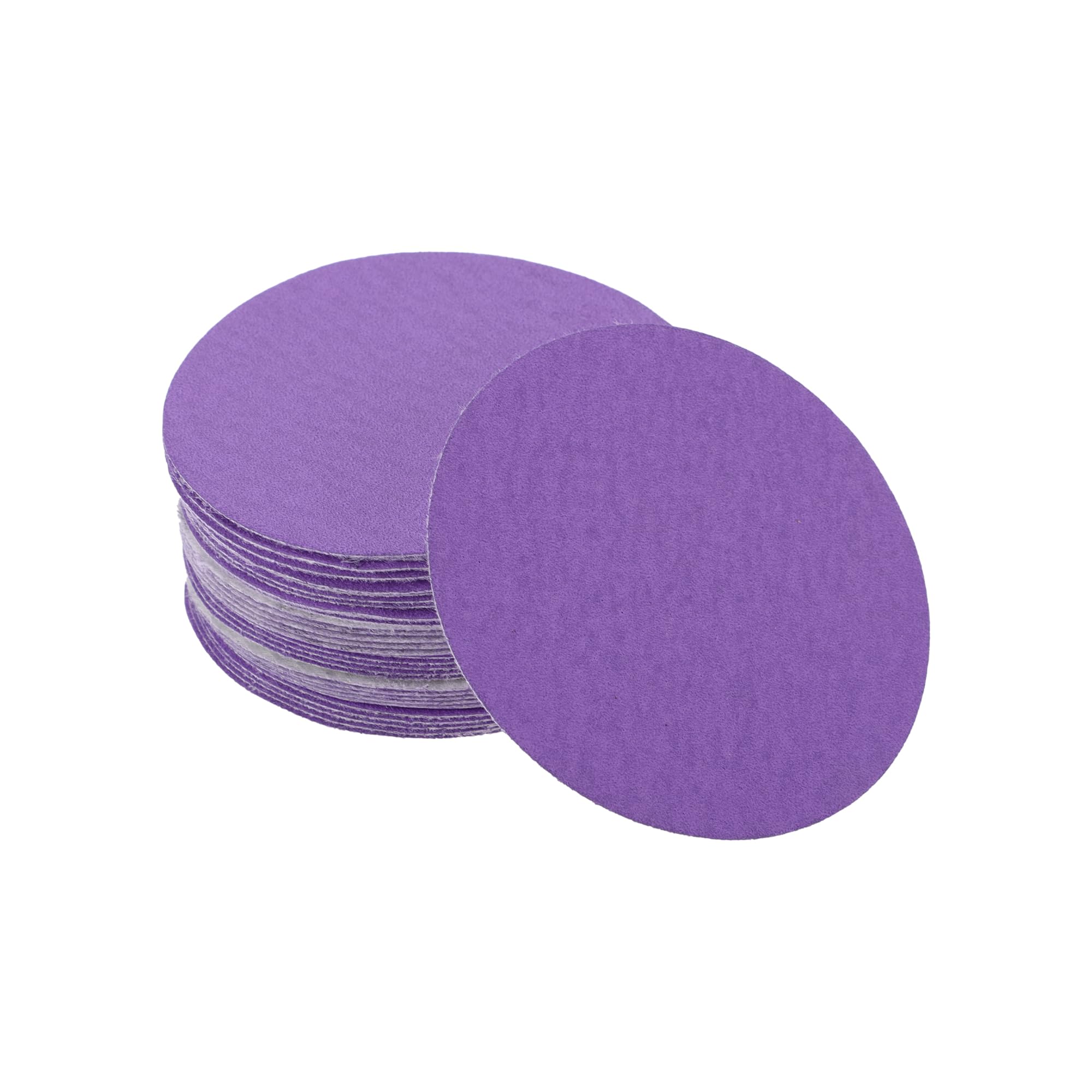 INFINAUTO Sanding Discs, 3inch 180 Grit Automotive Repair Round Hook and Loop Sandpaper Polyester Film Purple, 32 Pcs