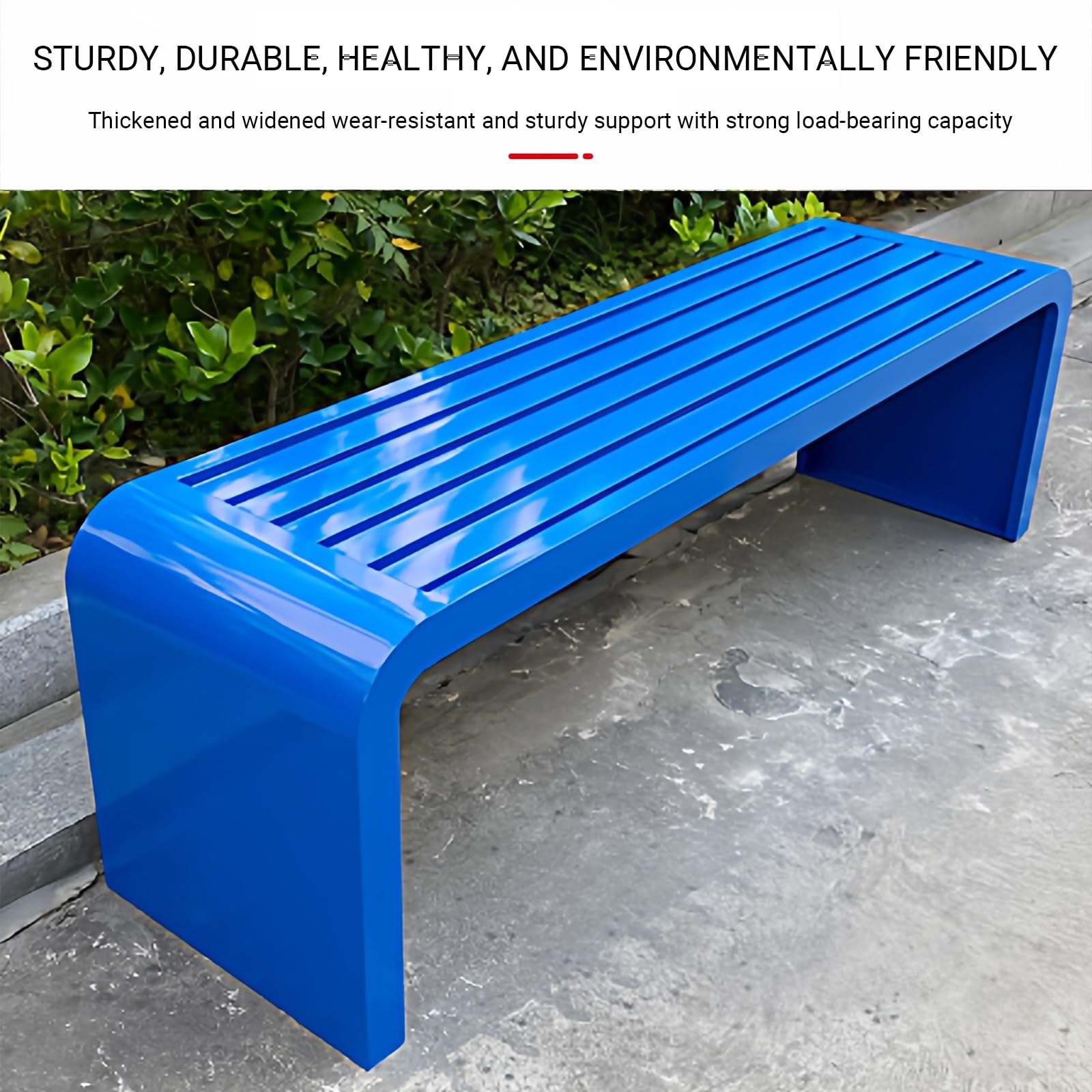 Wodoodporna czarna metalowa ławka zewnętrzna nowoczesny design bez oparcia siedzenia ogrodowe na każdą pogodę 150 cm meble ogrodowe do parków i patio stylowy wielokolorowy akcent