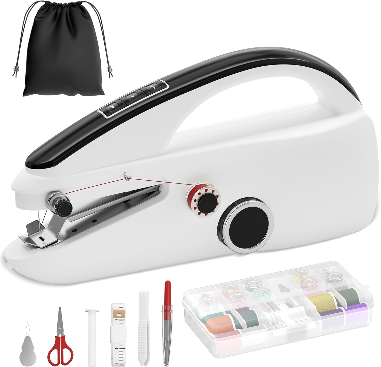Handheld Sewing Machine Heavy Duty & Portable, 2-Speed Mini Sewing Machine with Sewing Kit & Storage Bag for Beginners, Adults, DIY, Home, Travel, Quick Clothing Repairs