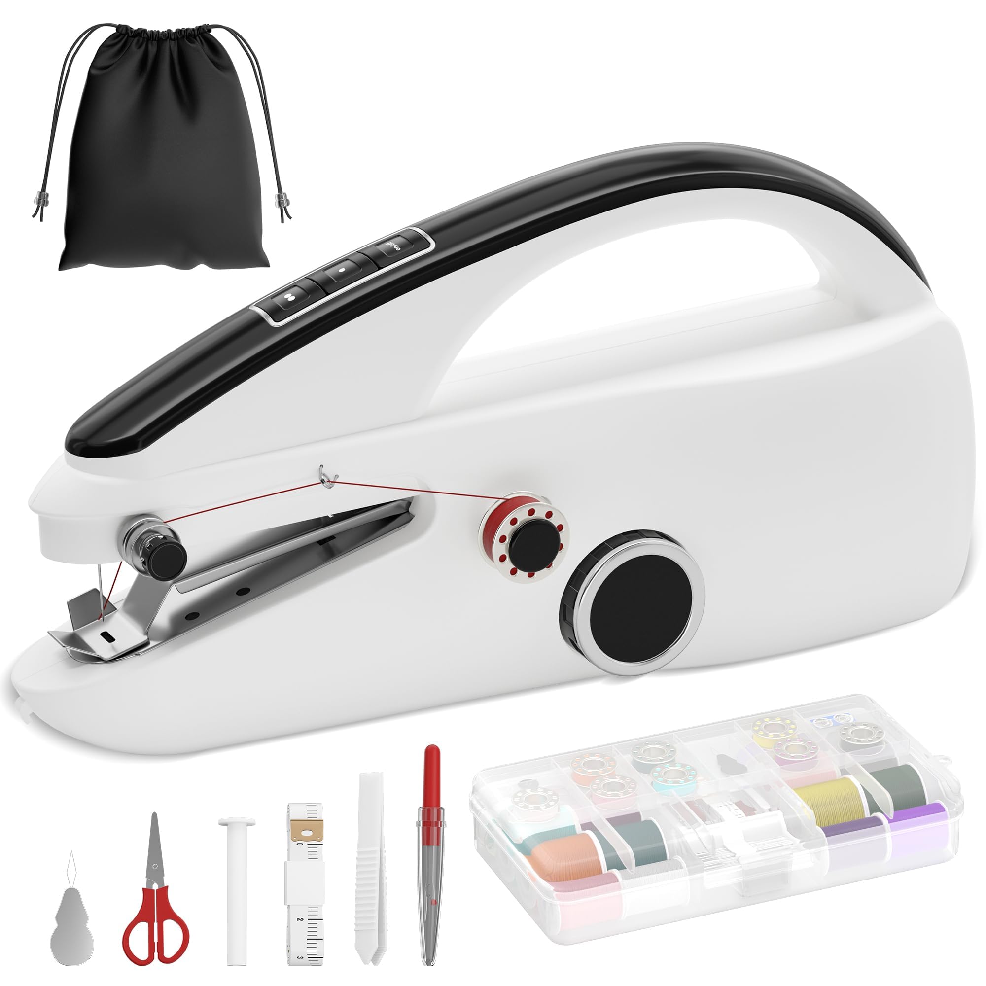 Handheld Sewing Machine Heavy Duty & Portable, 2-Speed Mini Sewing Machine with Sewing Kit & Storage Bag for Beginners, Adults, DIY, Home, Travel, Quick Clothing Repairs