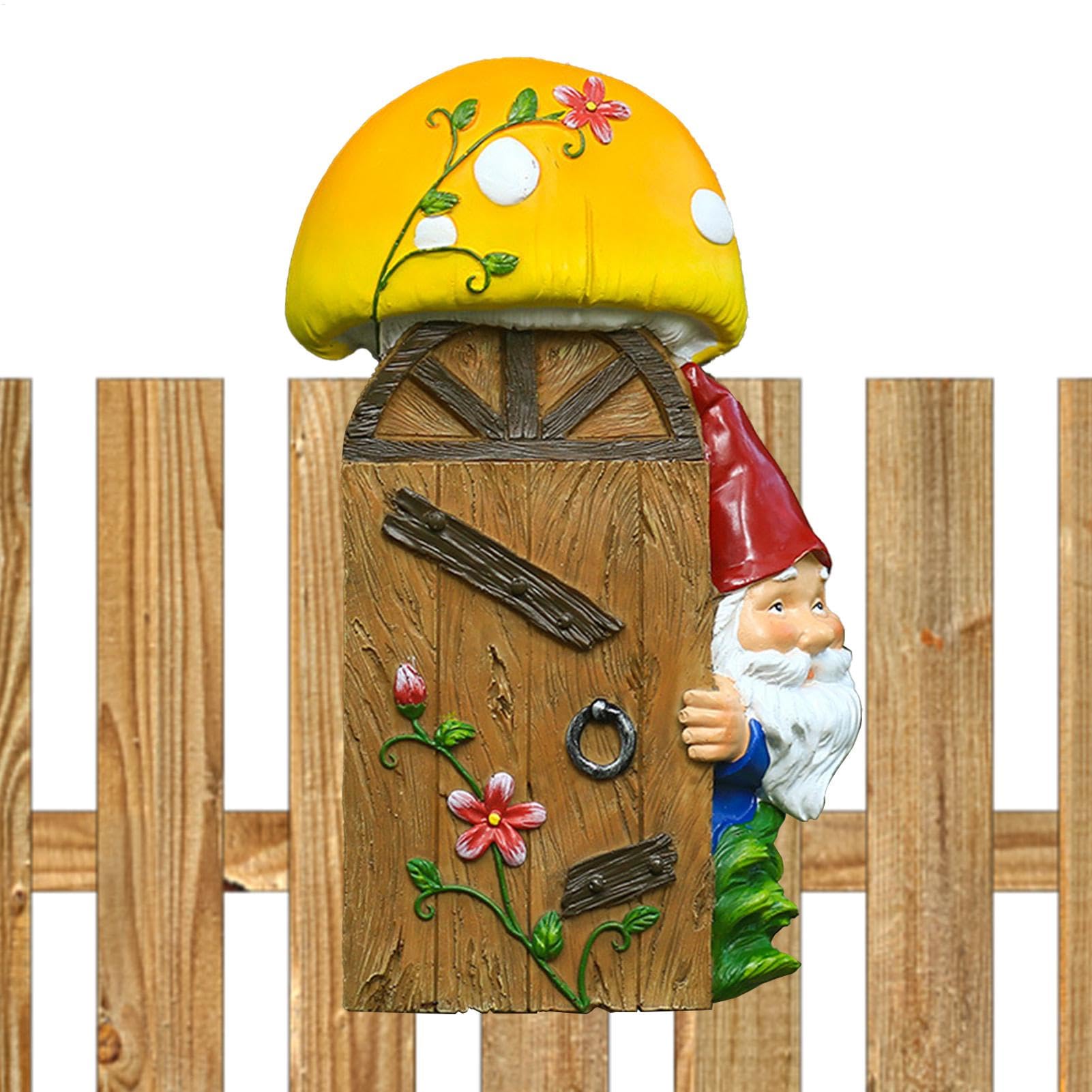 Dekoracje krasnali do domu | rze?by ogrodowe pos?gi uroczy krasnal dekoracja drzewa, miniaturowe figurki kompaktowe dekoracyjne ozdoby drzewa, ogrodzenia, okno | Estetyczne dekoracje do wyposażenia domu dekoracyjne ozdoby na tarasy dziedzińce