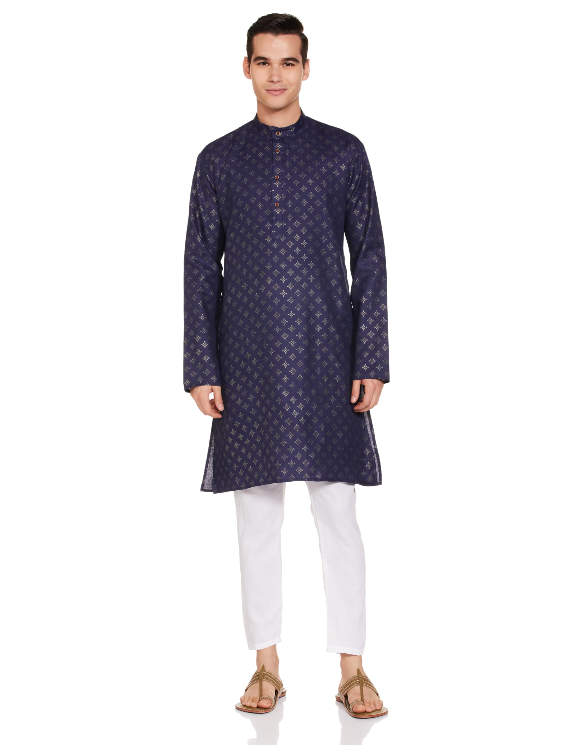 luxrio Kurta Set for Men Cotton Blend Kurta with Pyjama Set Ethnic Set-picture-27