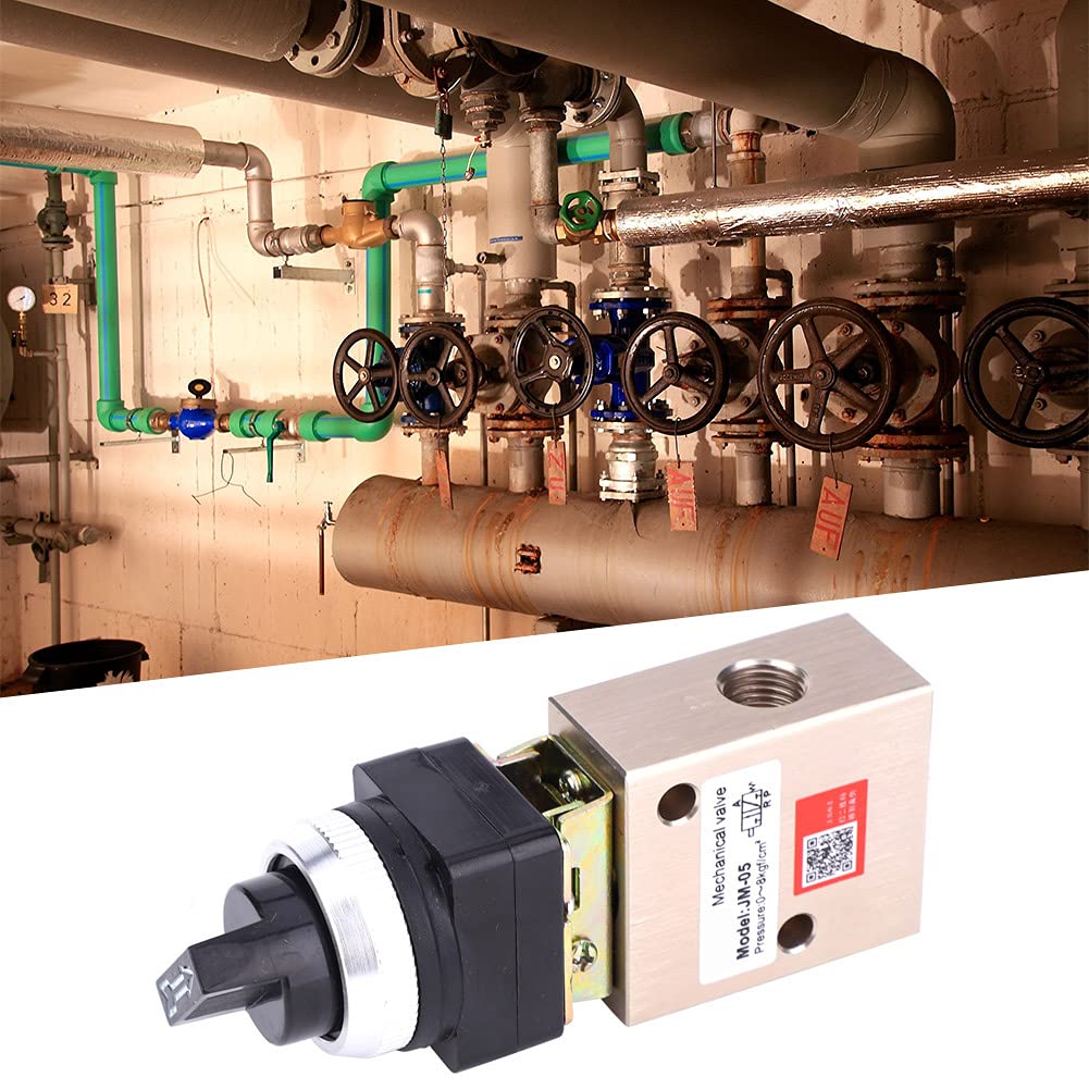 Valve mécanique pneumatique Premium, tête de Rotation à 2 positions et 3 voies JM-05 pour le contrôle de l'air en alliage d'aluminium