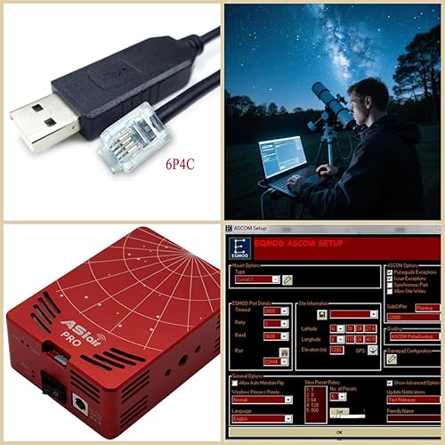 Miniatura 4 de Cable de control RJ11 para Skywatcher HC, cable de consola USB a RJ11 para controlador manual Skywatcher y Celestron NexStar 127SLT (6 pies/5.9 ft).