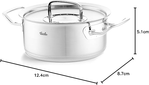 Miniatura 6 de Fissler Original-Profi Collection - Olla alta de acero inoxidable con tapa, 9.6 cuartos de galón