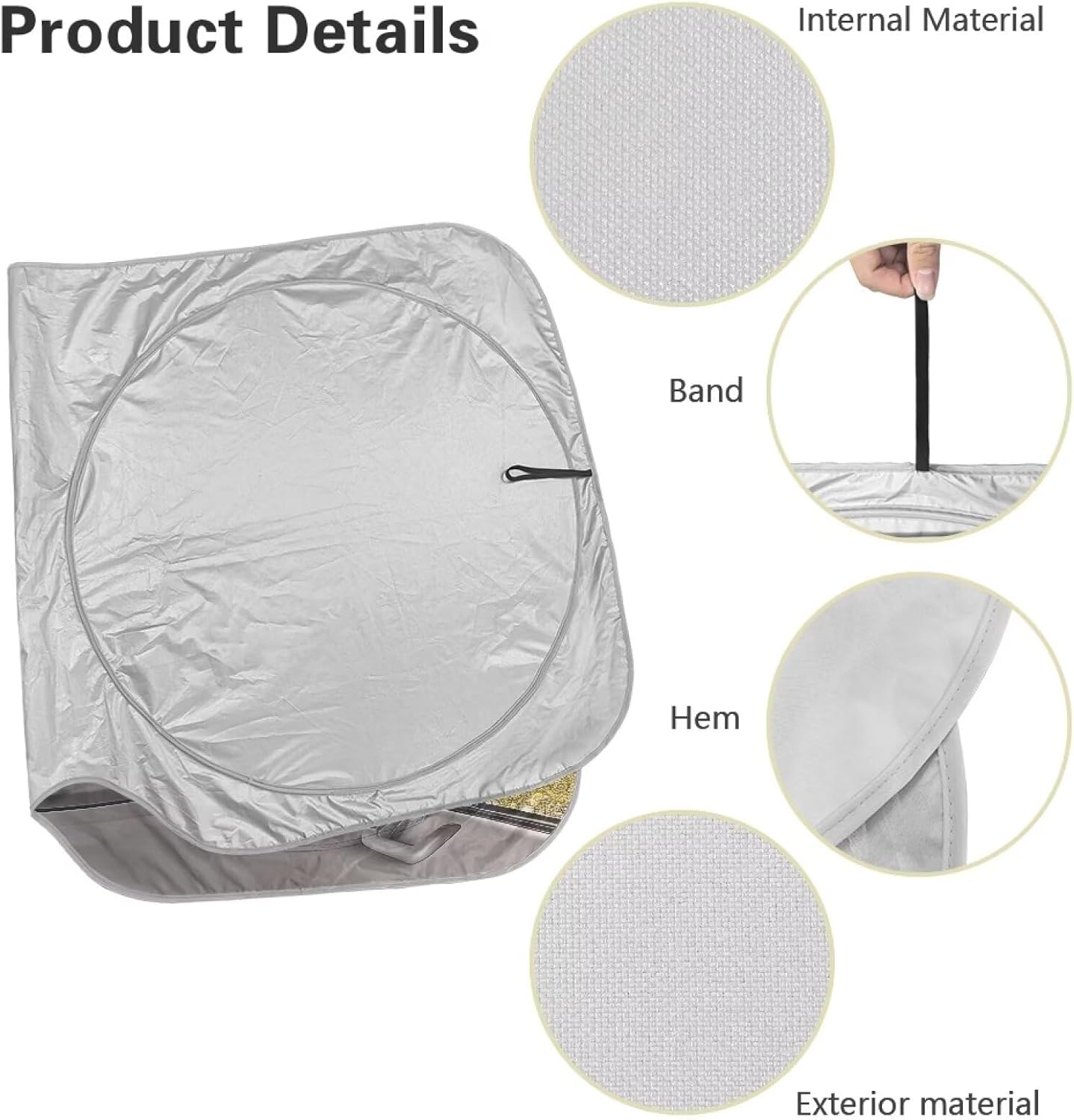 Tuoxiukan Panda Sun Shade for Car Windshield Funny Automotive Interior Sun Protection Visors Fold Removable Car Front Windshield Shade Sun Blocker for Large SUV Truck