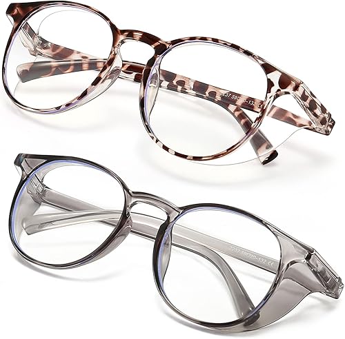 Miniatura 8 de Outray 2 pares de gafas de seguridad anti niebla, gafas de protección azul, bloqueo de luz azul para hombres mujeres