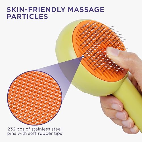 Miniatura 3 de HICC GROOM! Cepillo de aseo para mascotas para gatos y perros, cepillo de limpieza automática para eliminar alfombras, enredos y cabello suelto,