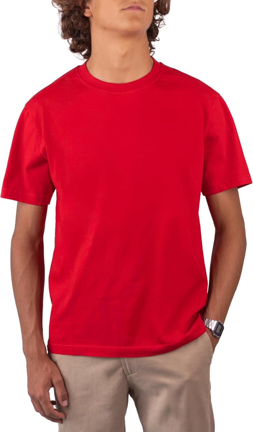 Hikari Mens T Shirts – 100% Organic Cotton Crew Neck Tee, Soft Breathable Short Sleeve, Regular Fit Shirts for Men