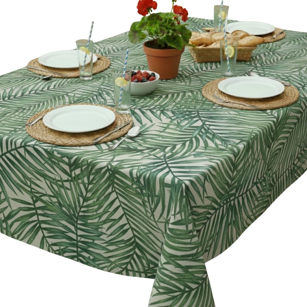 Jolee Tablecloths Chartwell Natural Jolee Outdoor Indoor Water Repellent Uv Resistant Tablecloth Square 144 X 144 Cm For Dining Table Protection