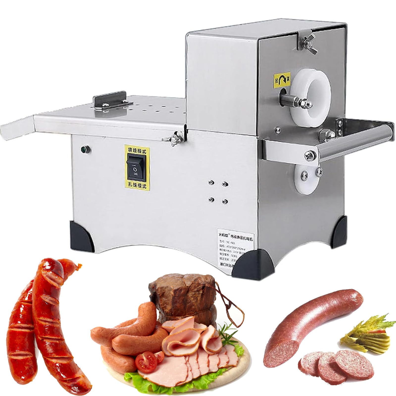 HTTGDGDH Electric Sausage Tying Machine, 200W Automated Sausage Tying Equipment, Sausage Linker Machine For Commercial Home Use,