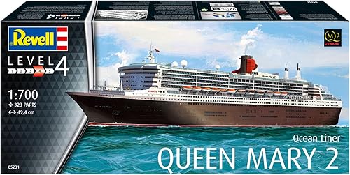 Miniatura 2 de Revell 05231 Ocean Liner Queen Mary 2 1:700 Scale Kit de modelo de plástico sin construir/sin pintar