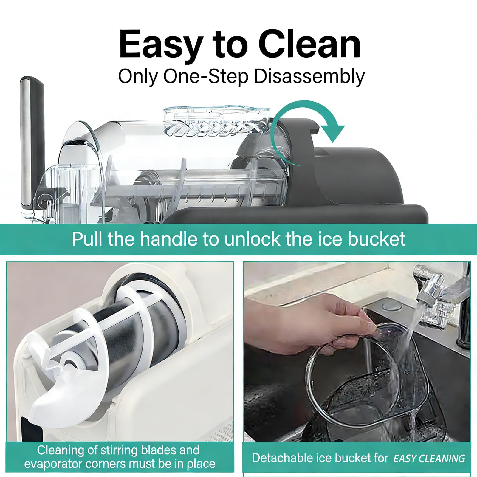 Máquina de granizado, máquina de bebidas congeladas para el hogar, margaritas y frappés, no necesita hielo, cubo de mezcla de 67 onzas, perfecto para fiestas