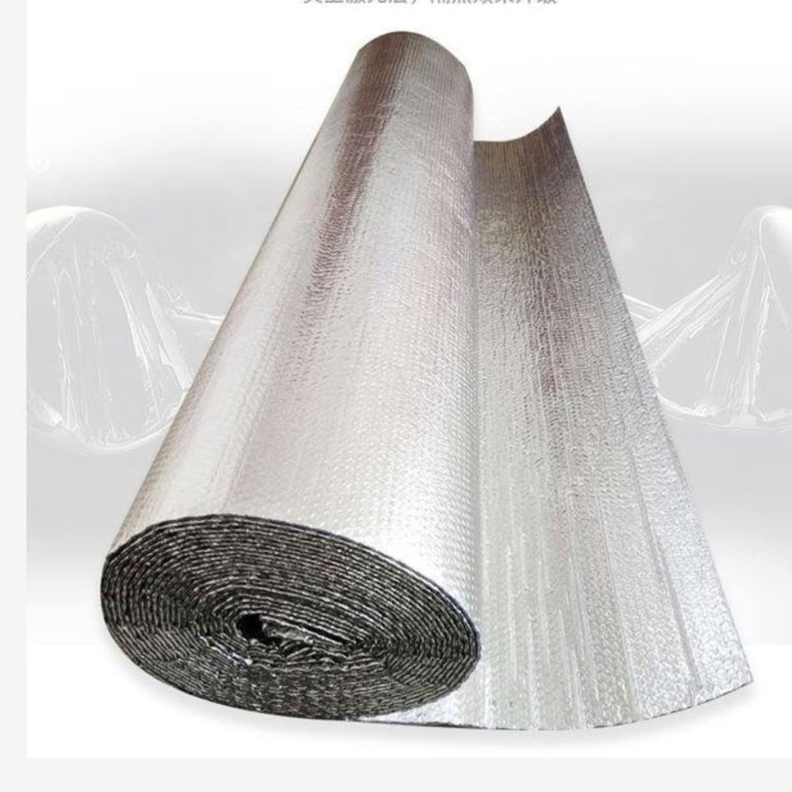 rotolo isolante, Barriera radiante in schiuma riflettente for isolamento termico e acustico, diverse dimensioni(5mm(thk),1*2M(2m²))