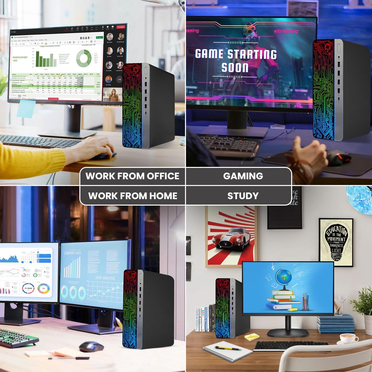 Amazon.com: HP PRODESK 600 G3 RGB Gaming PC Desktop - Intel