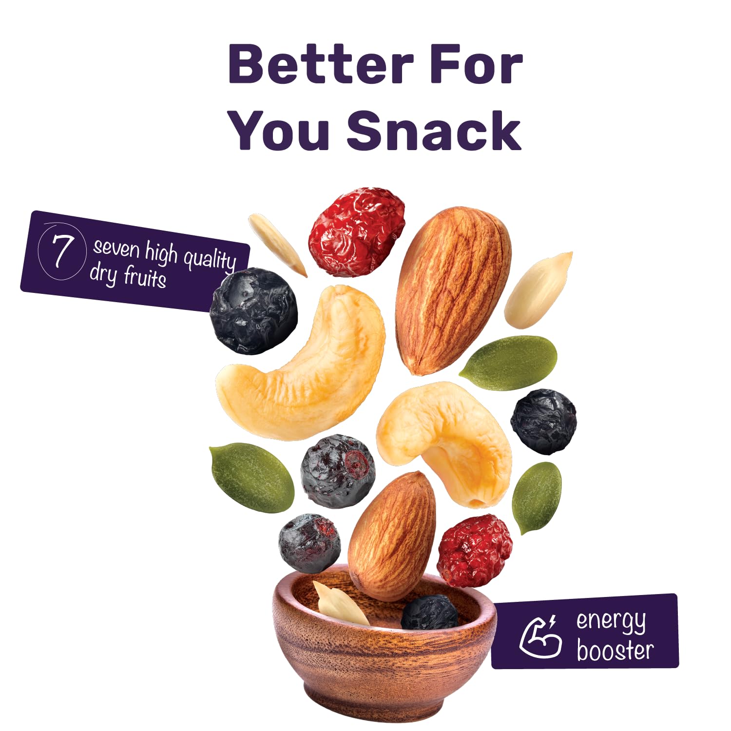 Farmley Trail Mix | 7 Superfood in 1 Mixes | Dry Fruits Contains Almonds, Cashews, Blueberries, Blackcurrant, Pumpkin & Sunflower Seeds 325g (Pack of 1) 4