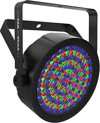 CHAUVET DJ Slimpar 64 Rgba Ils Compact Led Wash Light | 180 Quad Color Rgba LEDs with Amber | Ils Compatible Coordinated Shows | Rgba Color Control with Or Without DMX | 180 Quad Color Rgba LEDs with Amber, Ils Compatible Coordinated Shows, Rgba Color Control with Or Without DMX
