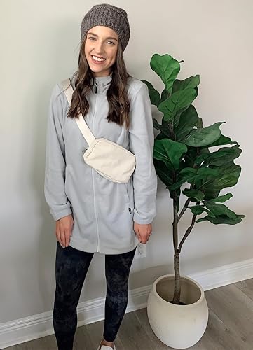 Miniatura 5 de BALEAF Chaqueta larga de forro polar con capucha y cremallera completa para mujer, abrigo de invierno suave y ligero