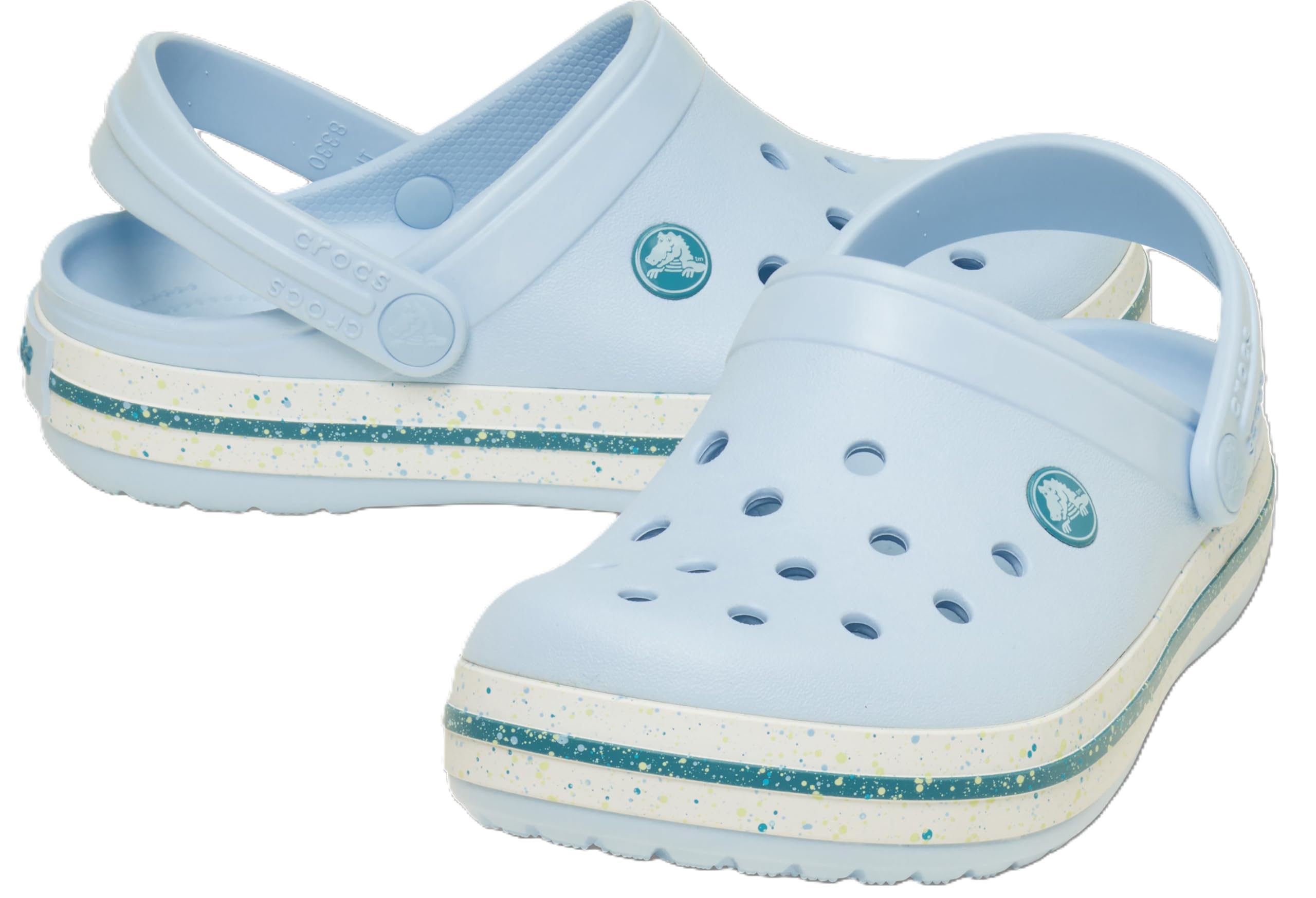 Crocs Crocband Speckled Band Clog T, Zuecos Unisex niños, Azul Escarcha, 24/25 EU