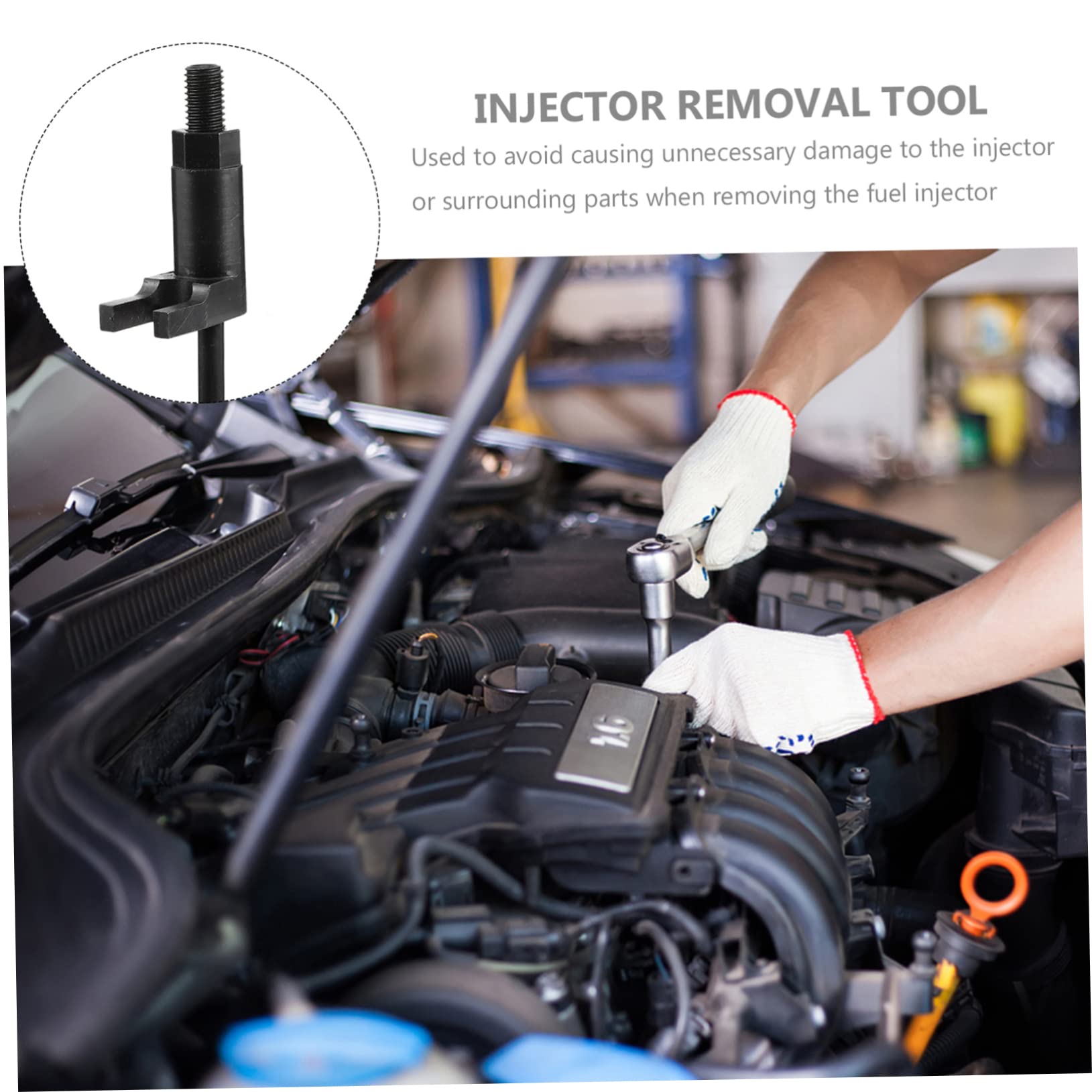 SOLUSTRE Strumento Professionale per Rimozione Iniettori Auto in Acciaio al Carbonio Nero ad Alta Resistenza, Utensile per Estrazione senza Danni Compatibile Motori Diesel Stile Casuale