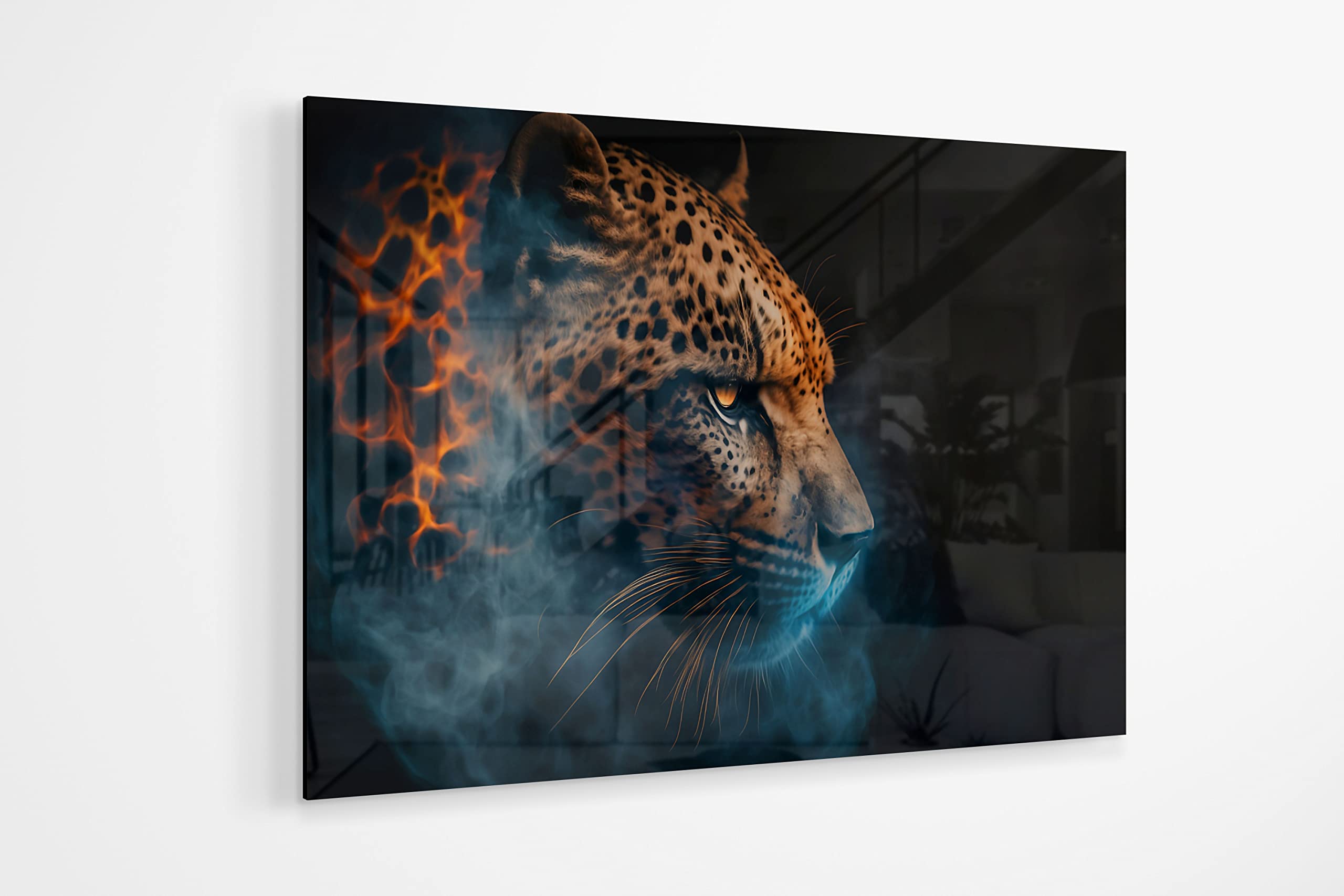Manschin-Laserdesign Premium Wandbild aus Acrylglas oder Aluminiumverbund - KEIN LEINWANDBILD - modern Wandbilder XXL Wanddekoration Design Wand Bild Abstrakt (100L x 70B cm)