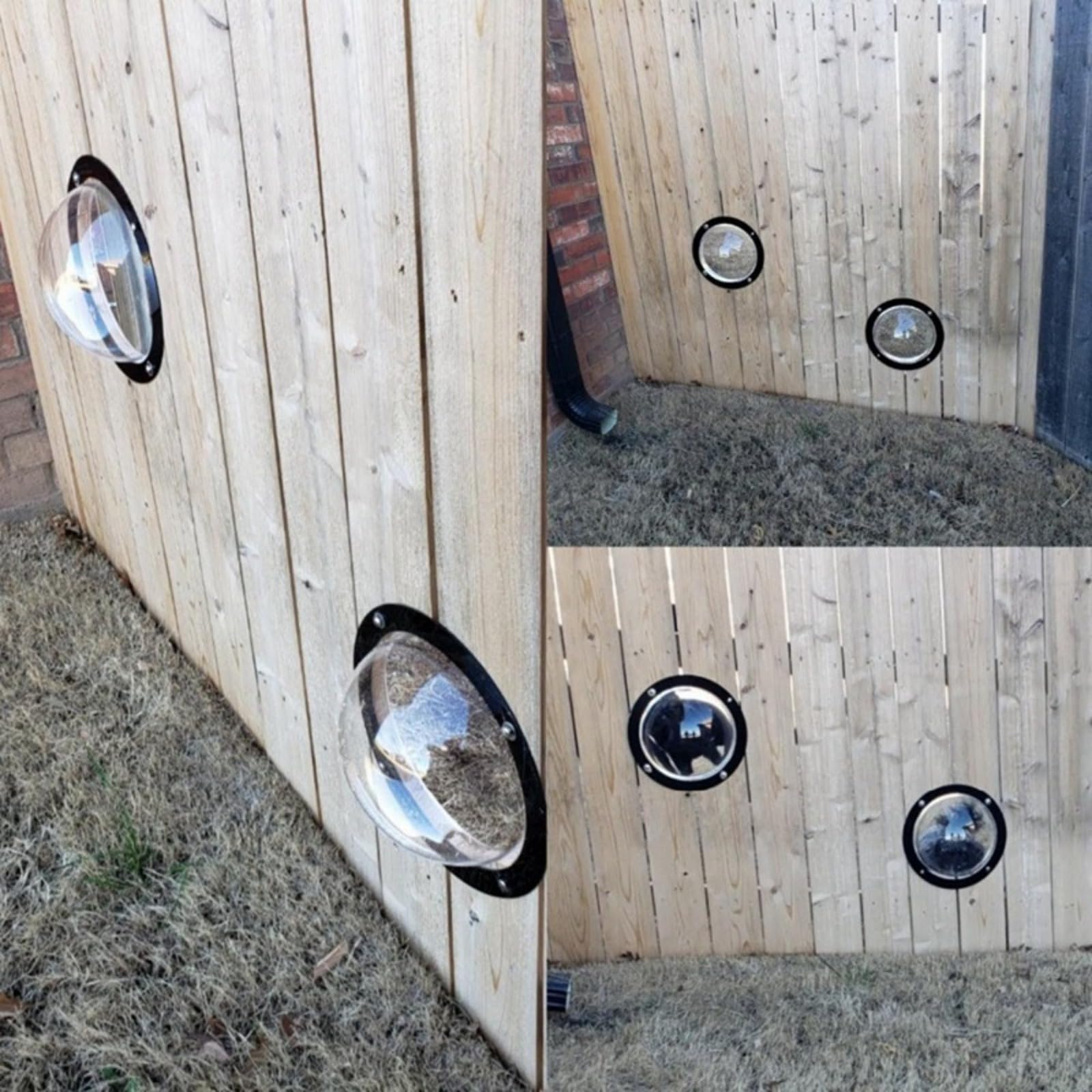 Hublot pour chien, clôture à bulles pour chiens, fenêtre dôme en acrylique, fenêtre de clôture pour chien pour animaux de compagnie, vue dégagée, aboiement réduit pour clôture de jardin, maison pour