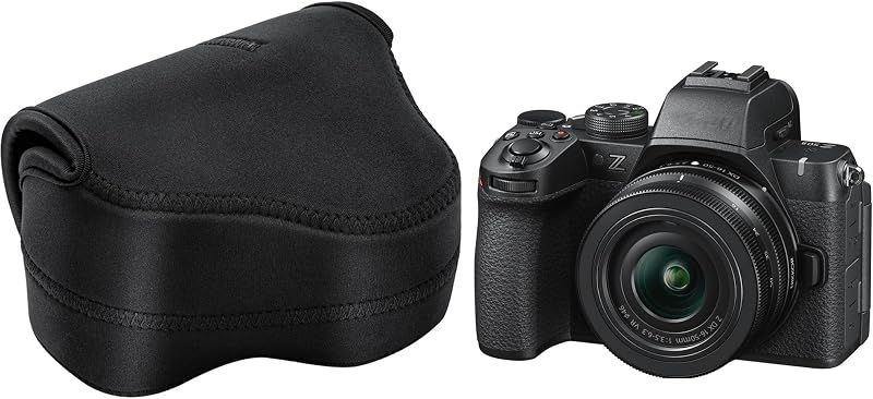 Neoprene Mirrorless Camera Case for Canon EOS R7 R10 +18-45mm Lens Z6III | for Nikon Z5 z5II Z6 Z6III +24-50mm Lens, Z50II +16-50mm Lens, 6mm thick Neoprene Camera Sleeve Pouch, Anti-Scratch