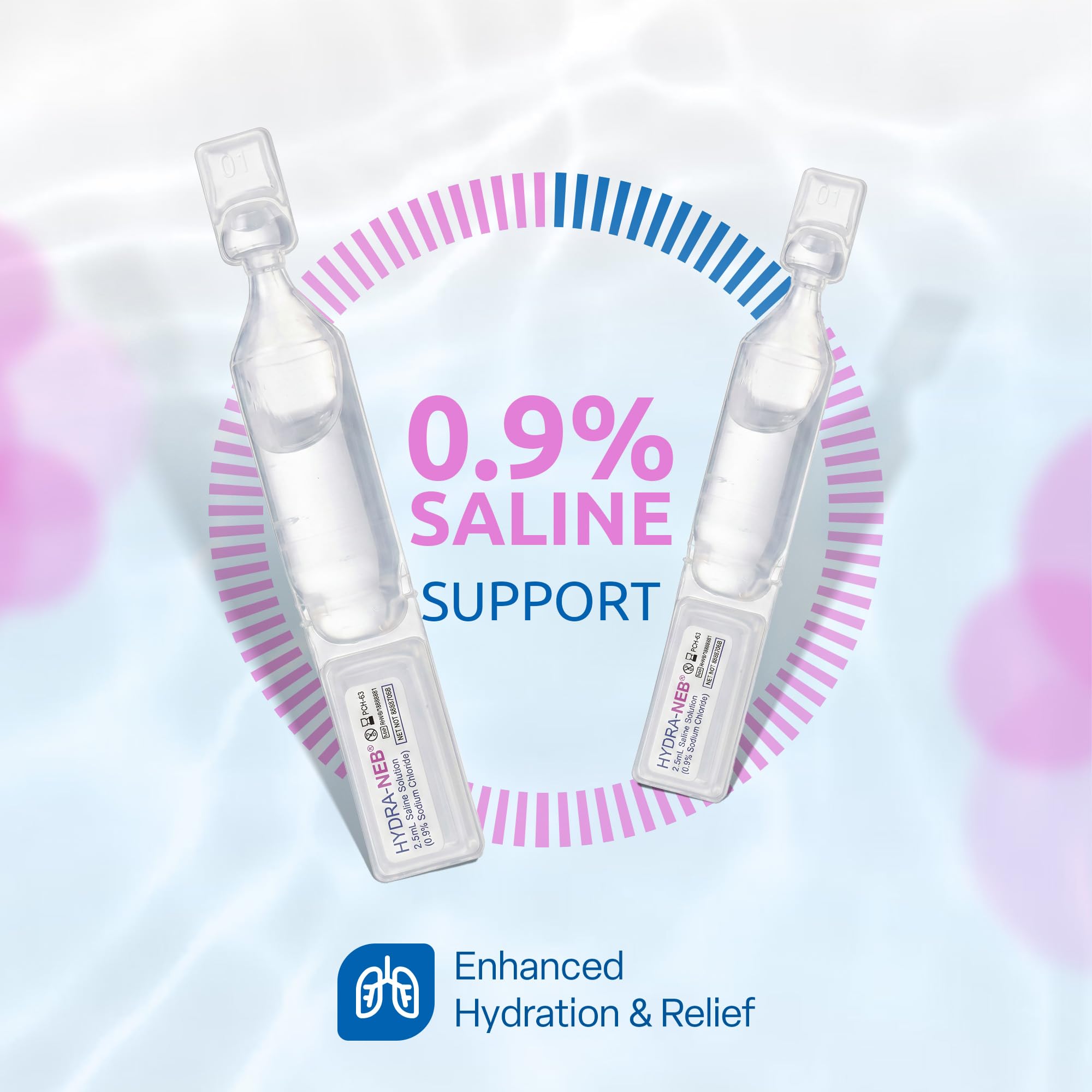 0.9% Sterile Saline Sodium Chloride Solution, Preservative Free, Nasal Irrigation, Moisturizing of The Airways, Sinus Rinse, Nose Cleanse, All Ages - 20 x 2.5ml — Amazon image 3