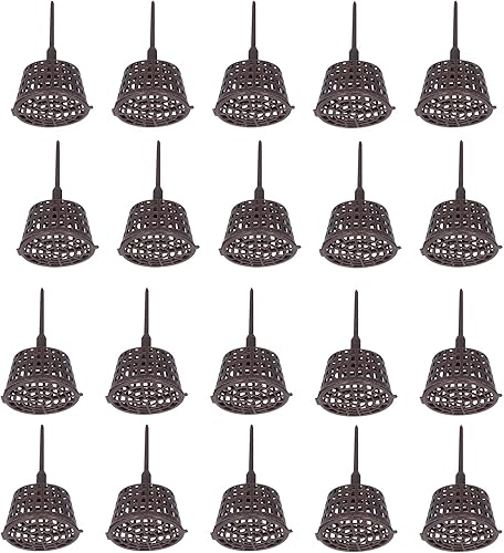 Miniatura 6 de 20 cestas de malla de fertilizantes de plástico con tapas, macetas de red de alimentos para plantación antienvejecimiento, tazas de nutrición de