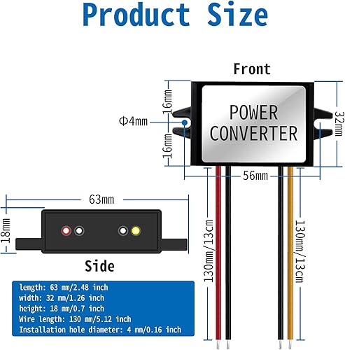 Miniatura 2 de Convertidor descendente de 24V a 12V 1540VCC a 12Vdc 06A MAX 072W Convertidor de CC a CC Buck Convertidor Transformador Modulador Regulador