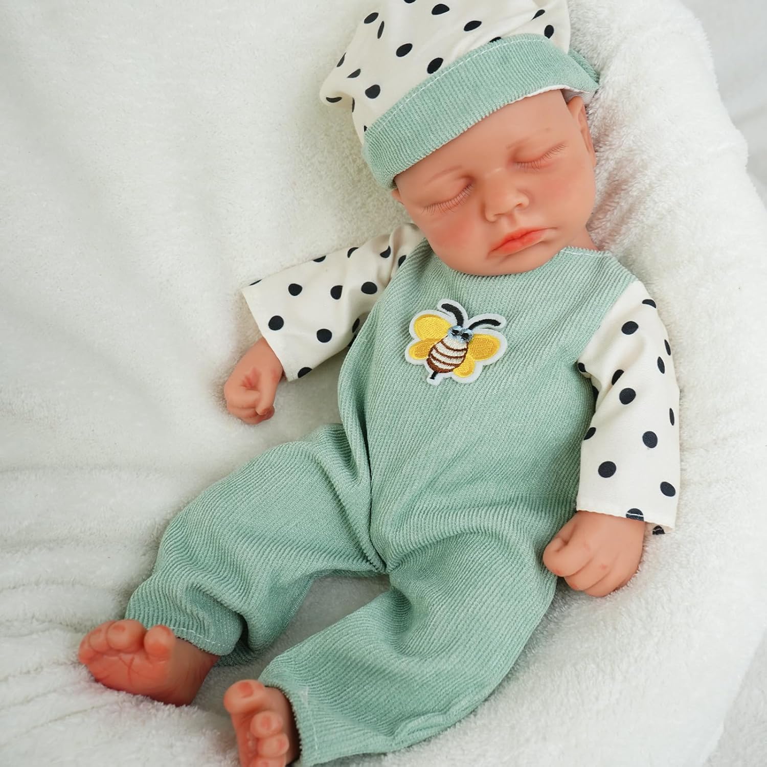 Boy 12.2 Inch, Full Silicone Baby Doll, Realistic Baby Dolls, Realistic Veins & Sleeping Pose, Not Vinyl, Reborn Baby Dolls Silicone Full Body, Gift Set