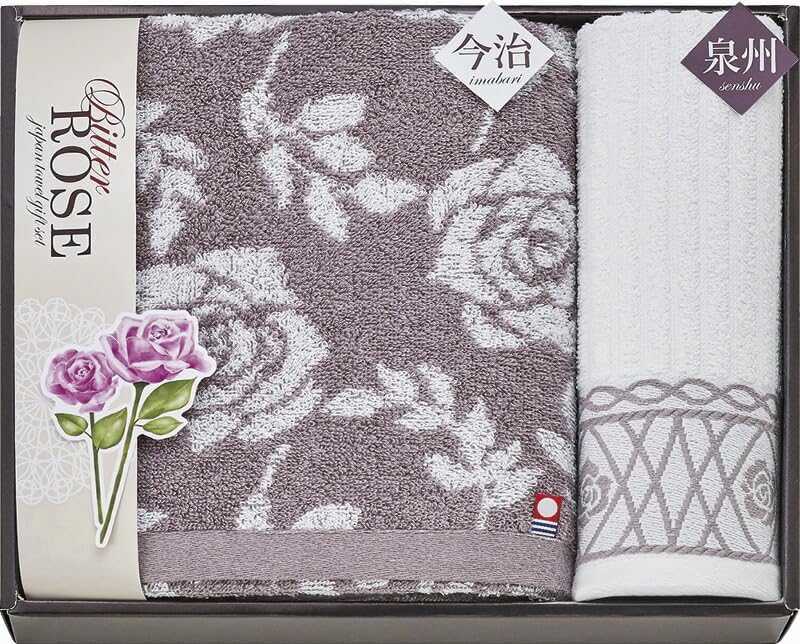 夏の贈り物お中元 バスタオル&amp;ハンドタオル 今治＆泉州 今治バスタオル：60&times;110cm、泉州ハンドタオル：34&times;35cm