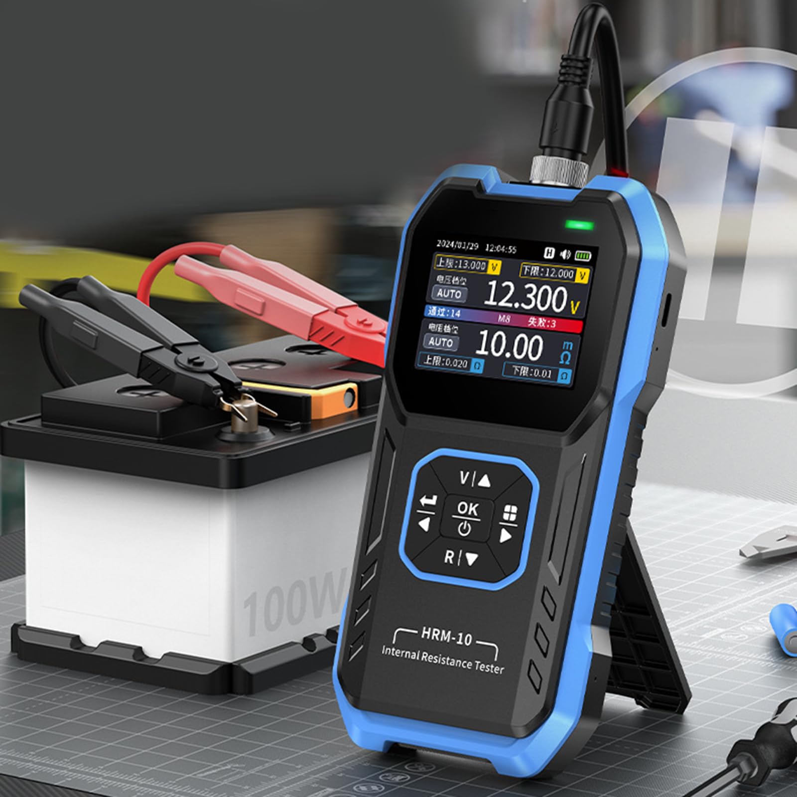 Tester di tensione e resistenza multipla Test batteria per uso professionale e hobbista in varie applicazioni Misuratore di tensione ad alta precisione