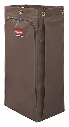 Miniatura 8 de Rubbermaid Commercial bolsa de carro de limpieza de gran capacidad, 34 galones, color amarillo, 1966881