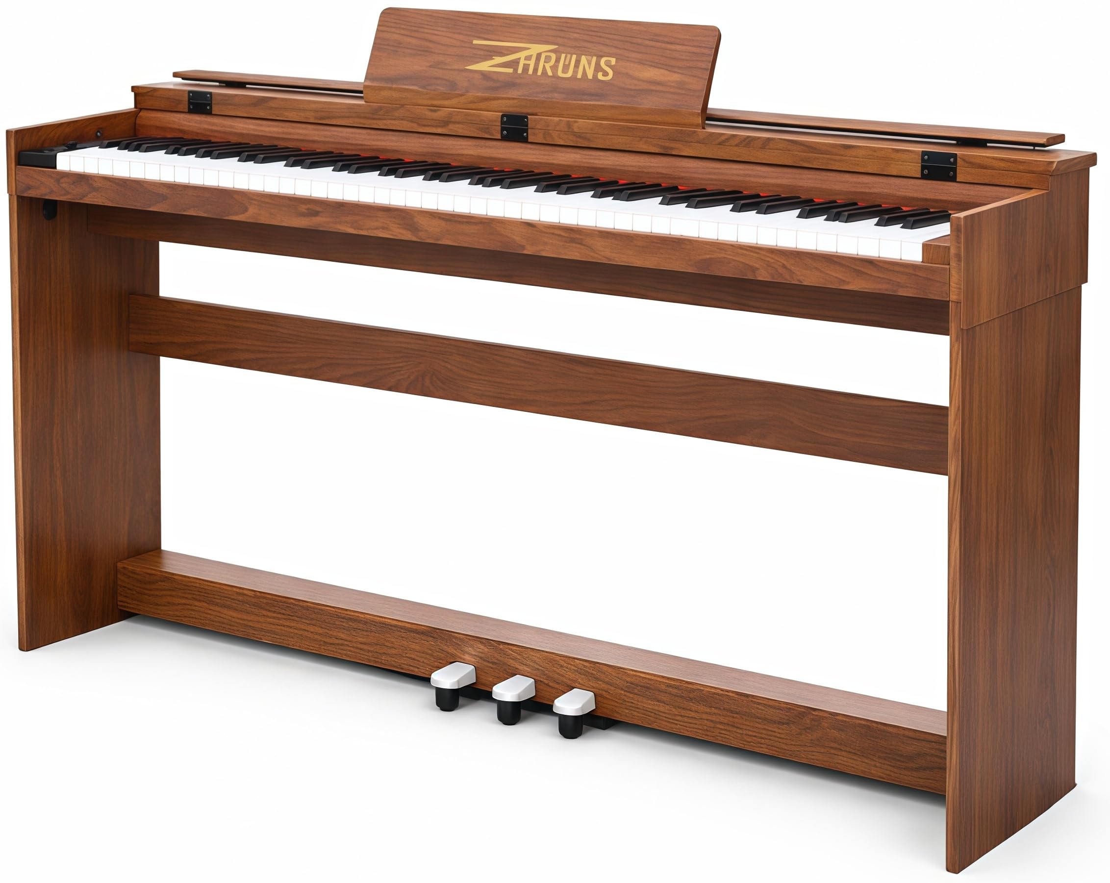 Photo 1 of ZHRUNS Digital Piano 88 Key Full-Size Weighted Keyboard, Wooden Classic Upright Electric Piano with Headphone Jack, Piano Stand, 3 Pedal, Suitable for Beginner, Professional