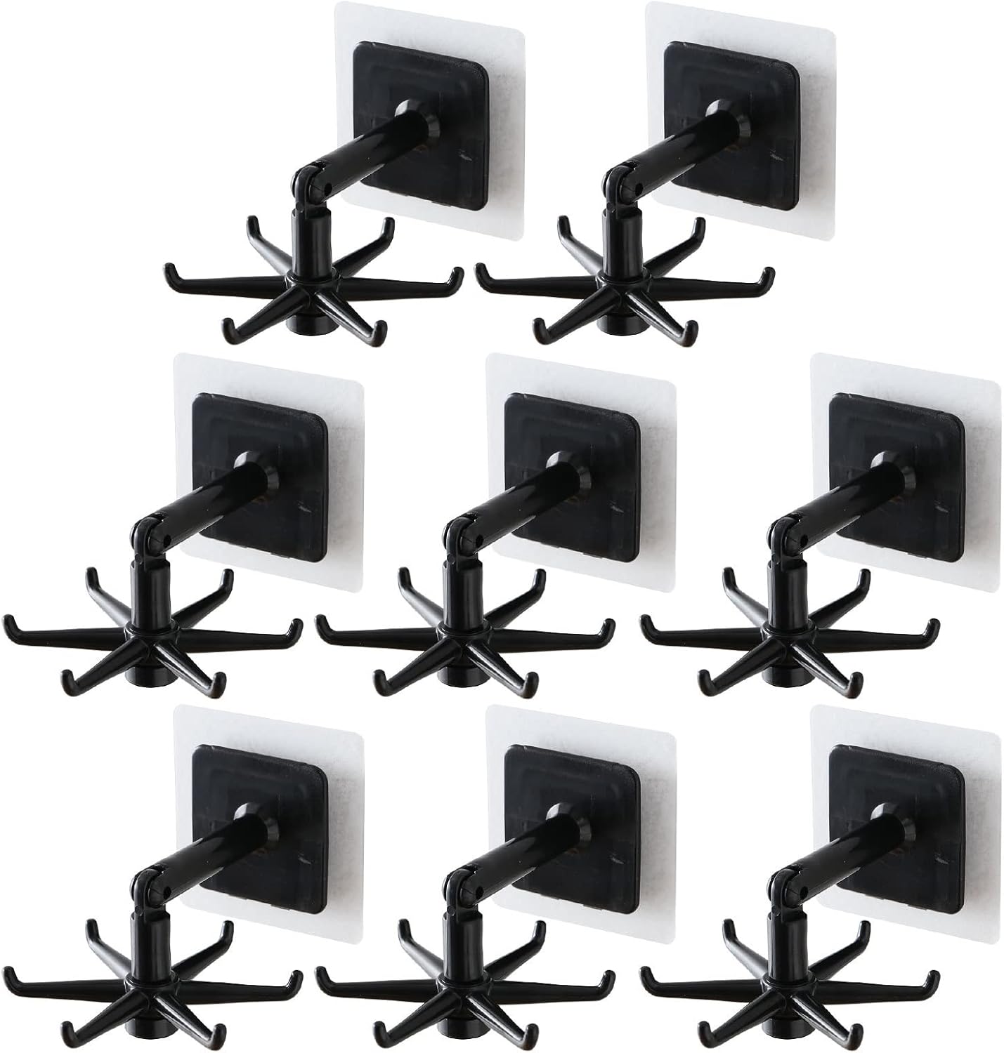 Okedar Utensil Holder Hook, 8 PCS Rotating Hook Holder 360° Rotating